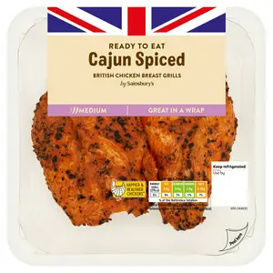 Sainsburys Cajun British Chicken Grills Ready to Eat 180g 