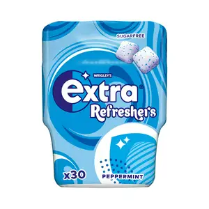 Extra Refreshers Peppermint Sugar Free Chewing Gum Bottle 30pcs