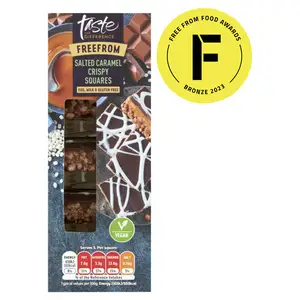 Sainsbury's Free From Salted Caramel Crispy Stacker, Taste the Difference 150g