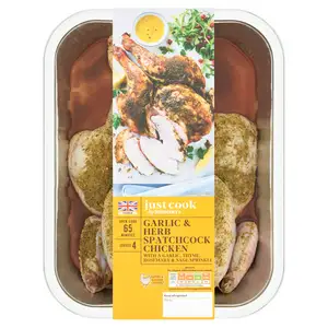 Sainsbury’s Just Cook Garlic & Herb Spatchcock British chicken 1.197kg