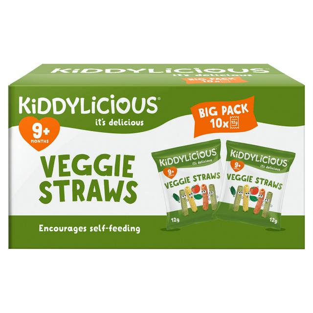 Kiddylicious Veggie Straws Baby Snacks 10x12g - gallery image 1