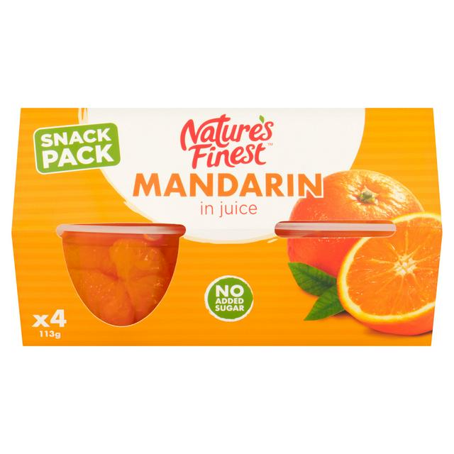 Nature's Finest Mandarin in Juice 4x113g Sainsbury's