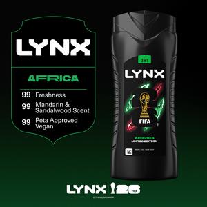 Lynx 500ml Africa 3 in 1 Body Wash Shower Gel for Men - gallery image 4
