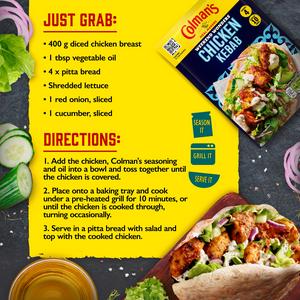 Colman's Weekend Wonders Meal Maker Recipe Mix Chicken Kebab 30g - gallery image 6