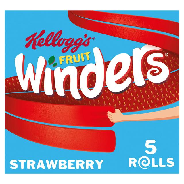 Kelloggs Fruit Winders Strawberry Snack Rolls 5x17g