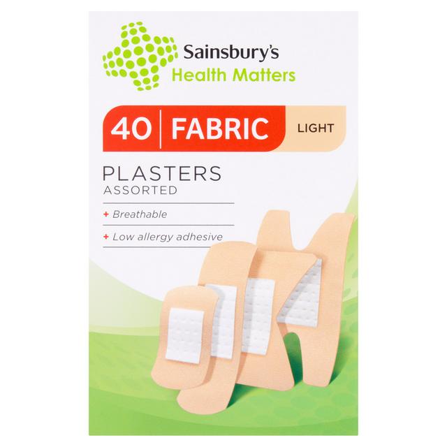 Sainsburys Sainsbury's Health Matters Fabric Light Plasters Assorted x40
