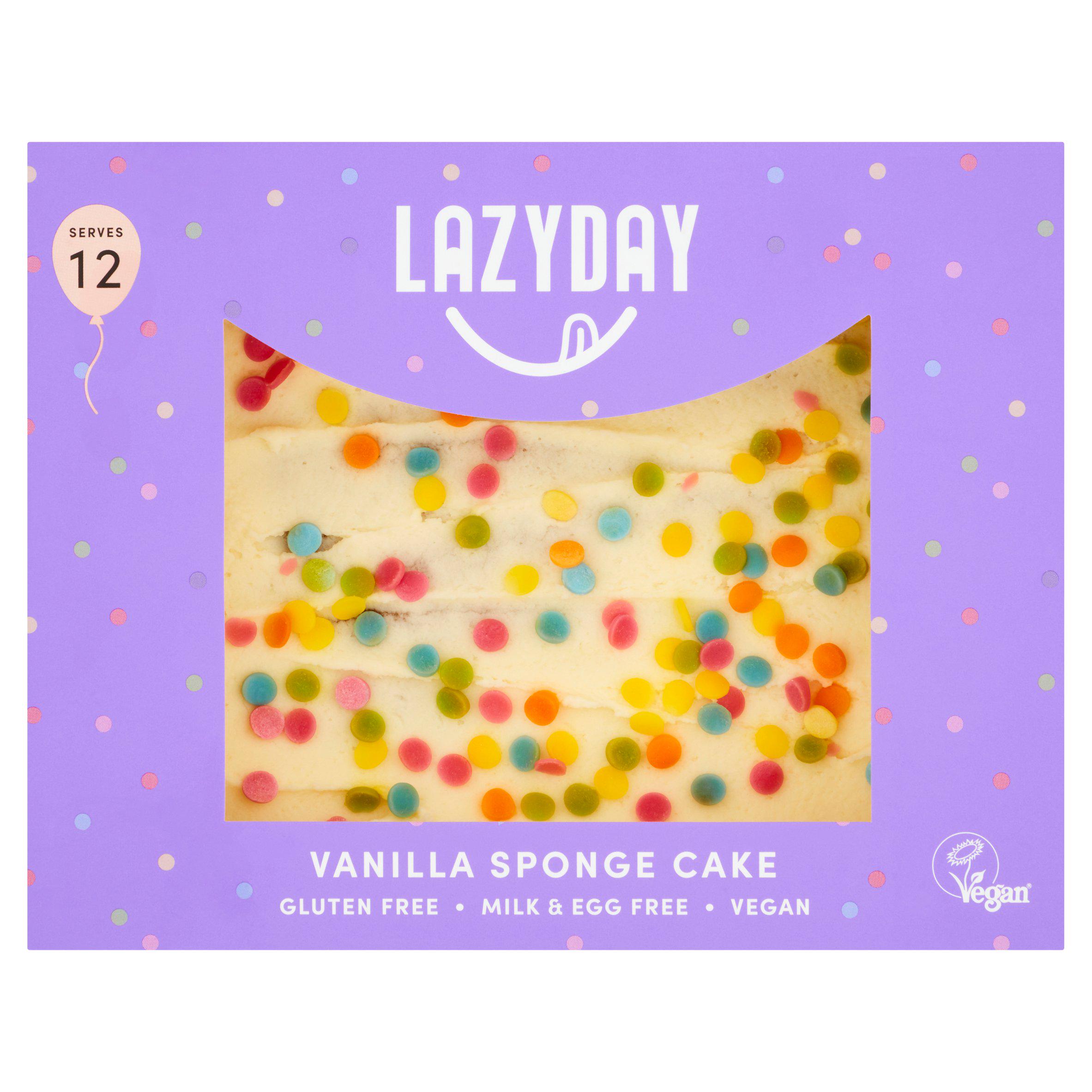 Lazy Day Foods Vanilla Sponge Cake Gluten Free Vegan 375g