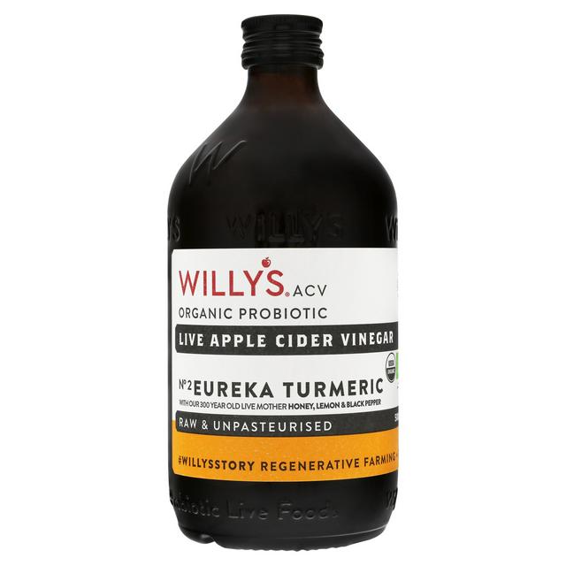 Willys Willy's Organic Live Apple Cider Vinegar Honey & Turmeric 500ml