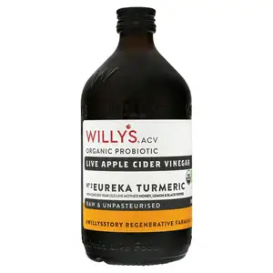 Willy's Organic Live Apple Cider Vinegar Honey & Turmeric 500ml