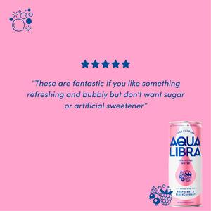 Aqua Libra Sparkling Water Infused with Raspberry & Blackcurrant 4x330ml - gallery image 5