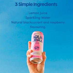 Aqua Libra Sparkling Water Infused with Raspberry & Blackcurrant 4x330ml - gallery image 6