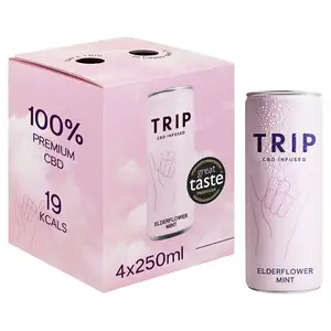 Trip CBD Infused Elderflower Mint 4x250ml