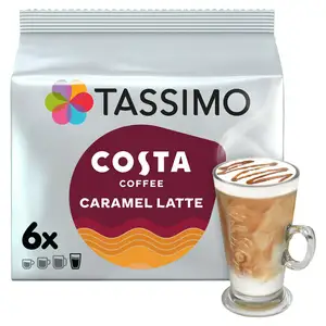 Tassimo Costa Caramel Latte Coffee Pods x6 