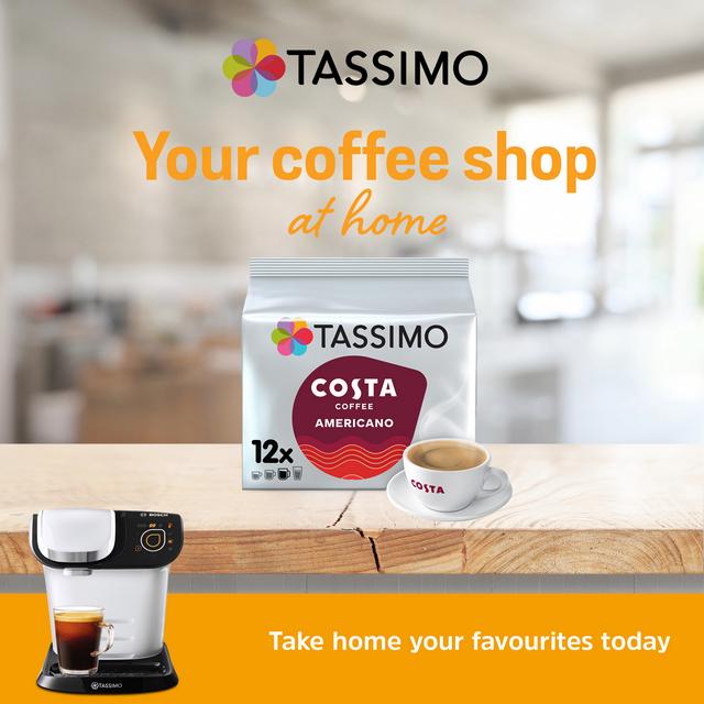 Tassimo Costa Americano Coffee Pods 12x9g Sainsbury's