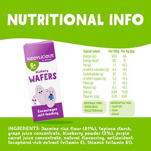 Kiddylicious Blueberry Mini Wafers Baby Snacks 4x4g - gallery image 3