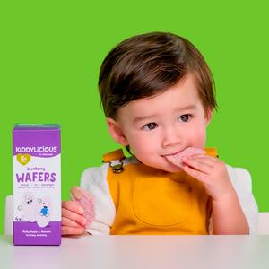 Kiddylicious Blueberry Mini Wafers Baby Snacks 4x4g - gallery image 5
