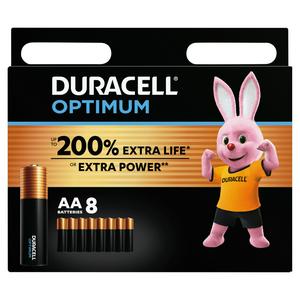Duracell Optimum AA Batteries, pack of 8