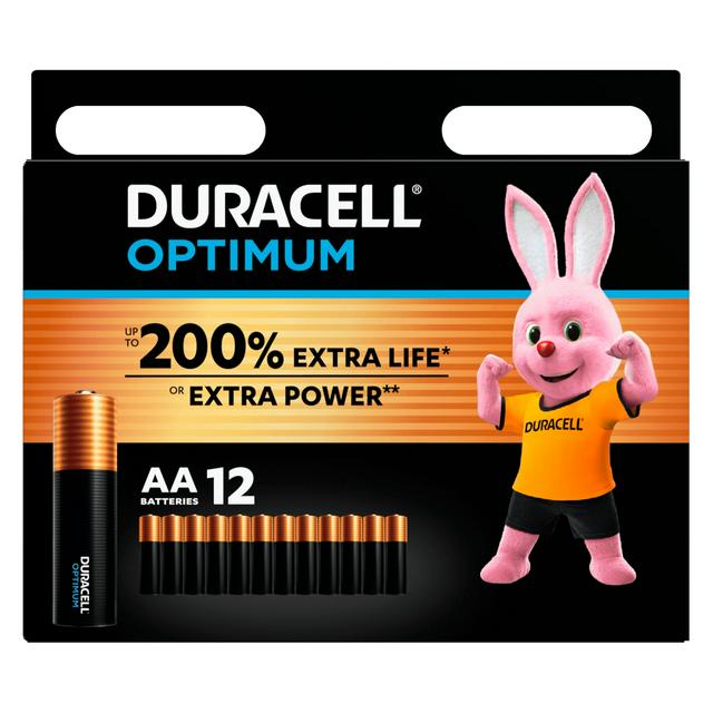Duracell Optimum AA Batteries, pack of 12
