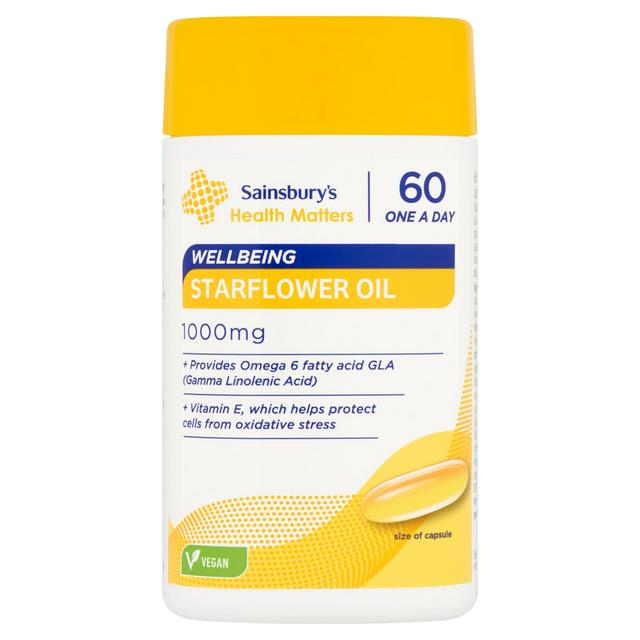 Sainsbury's Health Matters Women's Health Starflower Oil 60 One a Day Capsule 1000mg - gallery image 1