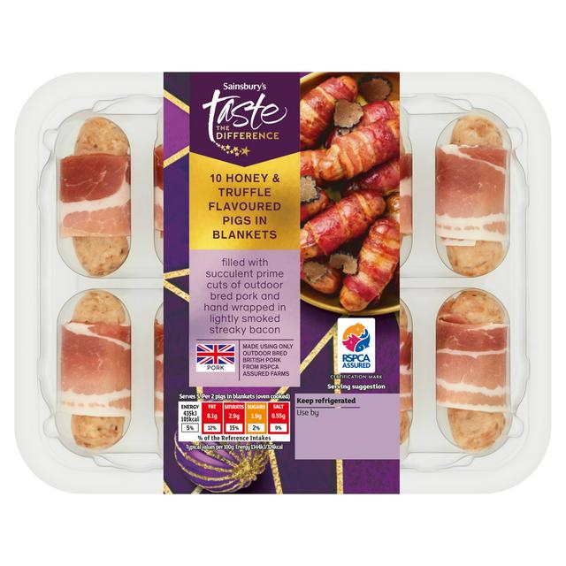 Sainsbury's Truffle Flavoured Pigs in Blankets, Taste the Difference x10 210g - gallery image 1
