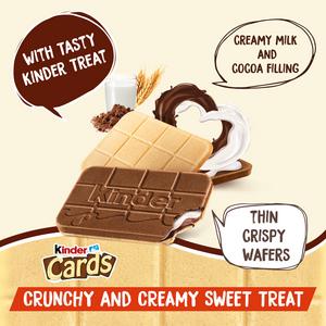 Kinder Cards Chocolate & Milk Wafer Biscuit Multipack 8x12.8g - gallery image 2