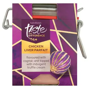 Sainsbury's Chicken Liver Parfait with a Truffle Cream, Taste the Difference 125g