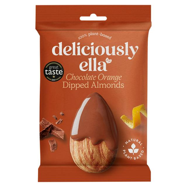 Deliciously Ella 27g Chocolate Orange Dipped Almond Snack - gallery image 1