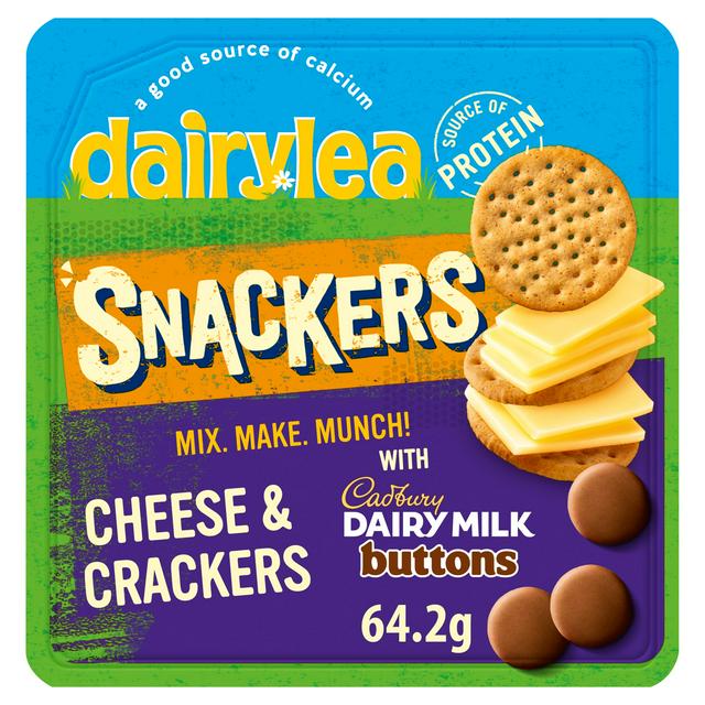 Dairylea Snackers Cheese Crackers With Cadbury Dairy Milk Giant Buttons 64 2g Sainsbury S