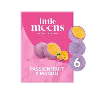 Little Moons Vegan Passionfruit & Mango Mochi Ice Cream Frozen Snack 6 x 32g - gallery image 2