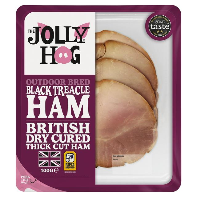 The Jolly Hog British Black Treacle Smoked Ham 100g - gallery image 1