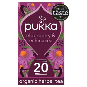 Pukka Organic Elderberry & Echinacea Fruit Tea x20 Compostable Tea Bags