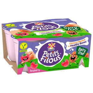 Petits Filous Kids Dairy Free Raspberry Yoghurt Pots 4x95g - gallery image 2