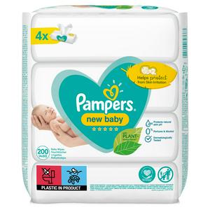 Pampers New Baby Wipes Wet Wipes 4x50