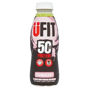 Ufit Strawberry Flavour High Protein Milkshake 500ml Sainsbury s