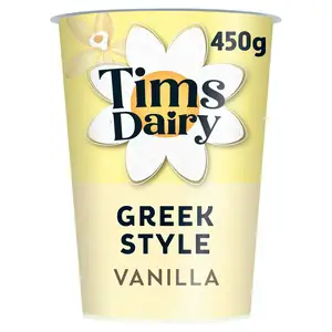 Tims Dairy Greek Style Vanilla Bio-Live Yogurt 450g