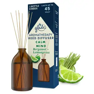 Glade Aromatherapy Reed Diffuser Calm Mind with Bergamot & Lemongrass 80ml