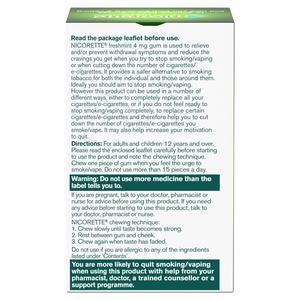 Nicorette Freshmint Gum Pieces Quit Smoking Aid x105 4mg - gallery image 6