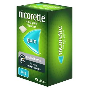 Nicorette Sugar Free Original Flavour Gum Nicotine Pieces x105 4mg - gallery image 2