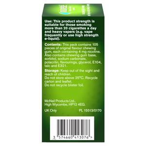 Nicorette Sugar Free Original Flavour Gum Nicotine Pieces x105 4mg - gallery image 4