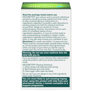 Nicorette Sugar Free Original Flavour Gum Nicotine Pieces x105 4mg - gallery image 6