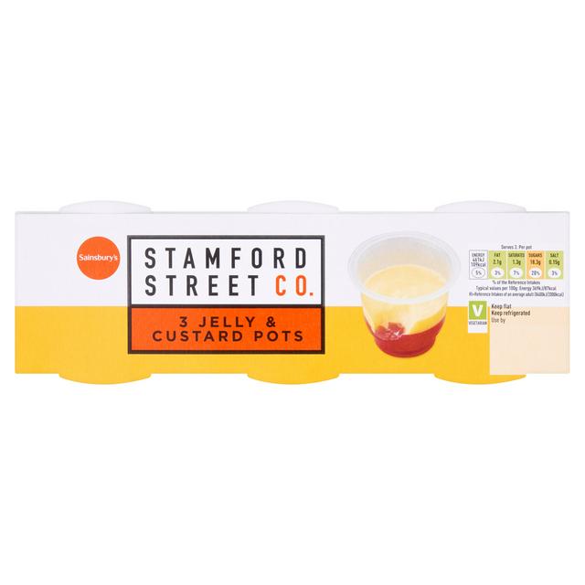 Stamford Street Co . Jelly & Custard Pots 3x125g