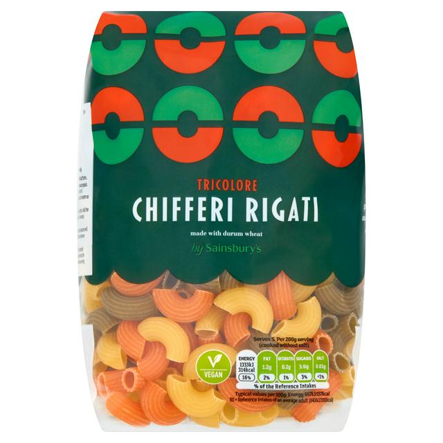 Sainsburys Tricolore Chifferi Rigati 500g