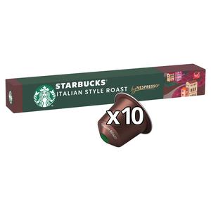 Starbucks Italian Style Roast By Nespresso Dark Roast Coffee Capsules, 56g Tube of 10 - gallery image 2