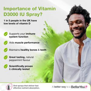 BetterYou D3000 Vitamin D Daily Oral Spray Natural Peppermint Flavour 15ml - gallery image 2