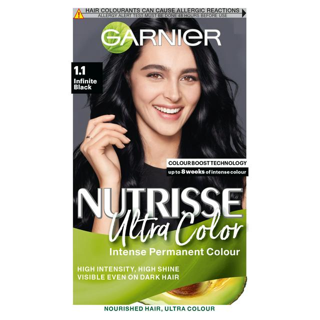 Garnier Nutrisse Ultra Color Infinite Black Permanent Hair Dye  |  Sainsbury's
