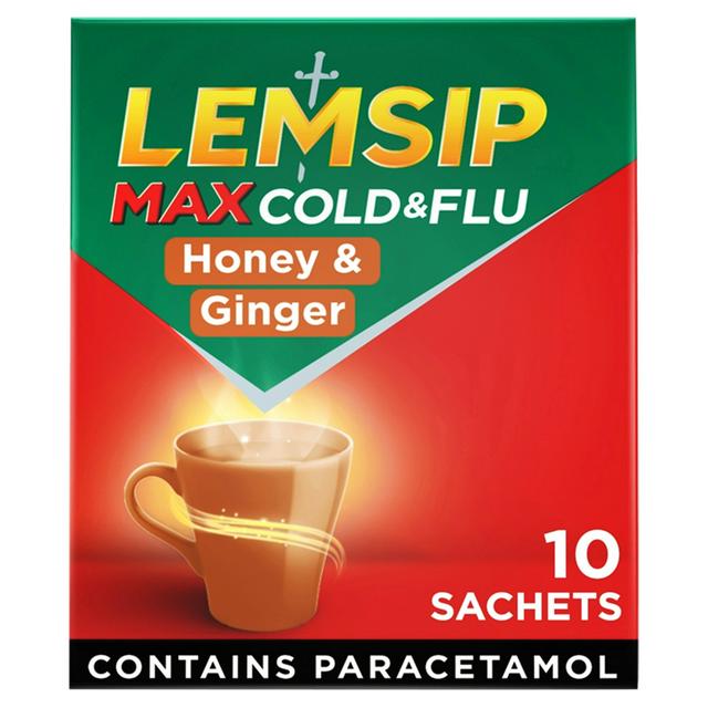 Lemsip Max Powder for Oral Solution Honey & Ginger Flavour Sachets x10 - gallery image 1