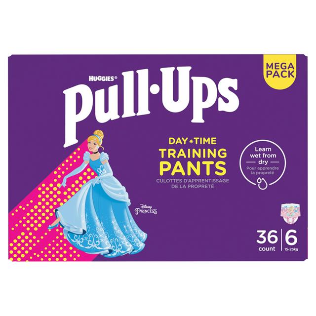 Huggies Pull Ups Trainers Girls Day Time Nappy Pants Age 2-4 Years Nappies  Size 6, 15-23kg Mega Pack x36