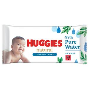 Huggies Natural Biodegradable Single Baby Wipes x48