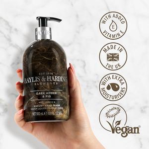Baylis & Harding Elements Dark Amber & Fig Luxury Hand Wash 500ml - gallery image 2