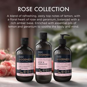 Baylis & Harding Goodness Rose & Geranium Natural Bath Soak 500ml - gallery image 4